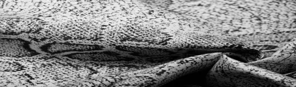 Textura Fundo Padrão Tecido Com Padrão Pele Cobra Cinza Tecido — Fotografia de Stock