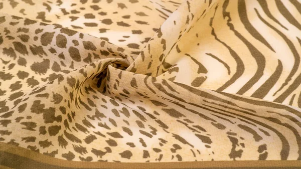 Tissu Soie Rayures Brunes Blanches Peau Zèbre Africaine Texture Fond — Photo