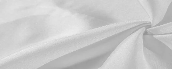Seda Blanca Textura Satén Gris Blanco Tela Plateada Panorama Seda —  Fotos de Stock