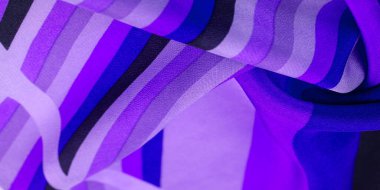 İpek kumaş, çizgili kumaş, mavi siyah çizgiler, zarif tasarım. Hassas ipek kumaş. Yüksek çözünürlüklü doku, kalıp, arkaplan, koleksiyon