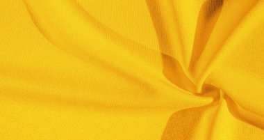 Sarı ipek. Pürüzsüz, zarif, sarı, lüks ipek kumaş kopya alanı olan soyut bir arkaplan olarak kullanılabilir. Renkli doku