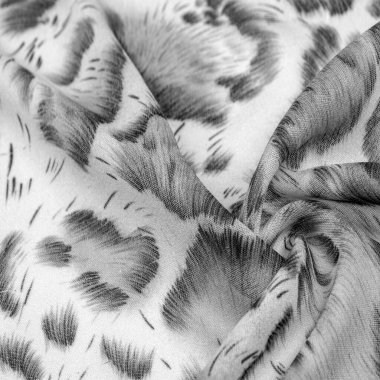 Afrika usulü siyah beyaz ipek kumaş. Tasarımcı, doku deseni, arkaplan koleksiyonu.