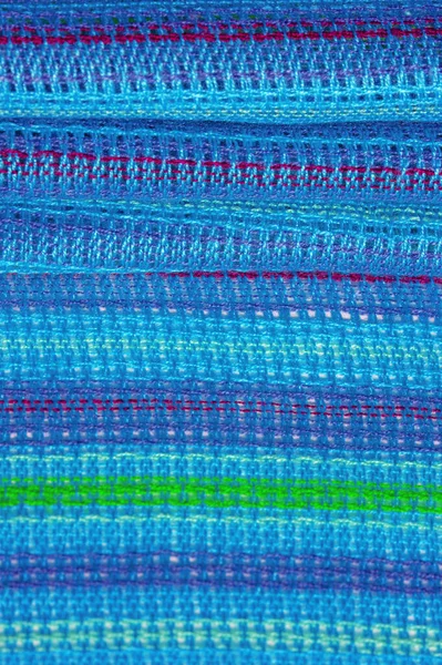 텍스처 청록색 줄무늬파란 탄성의 뜨개질 — 스톡 사진