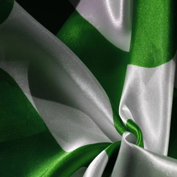 Seidenstoff Grüne Und Weiße Ovale Abstrakte Illustrationen Textur Hintergrund Muster — Stockfoto