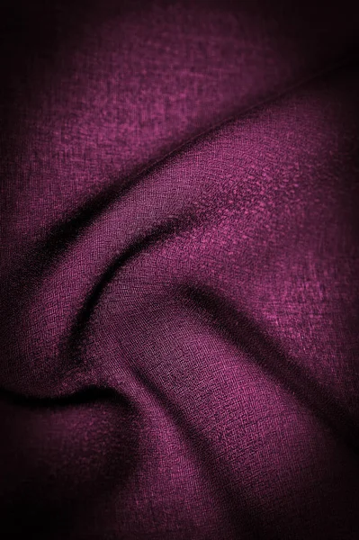 Pozadí Textura Tmavě Červená Šifón Hedvábí Měkká Transparentní Tkanina Mírnou — Stock fotografie