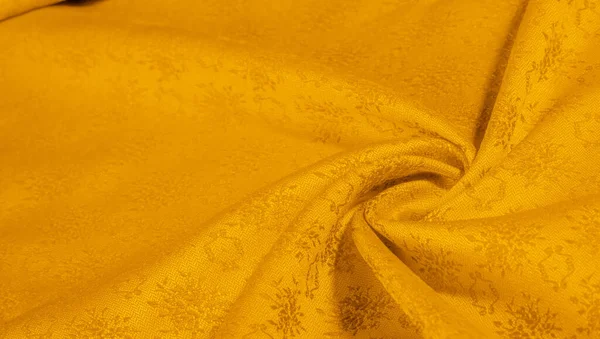 Tissu Jaune Fond Orange Ambré Texture Abstraite Surface Colorée Faite — Photo