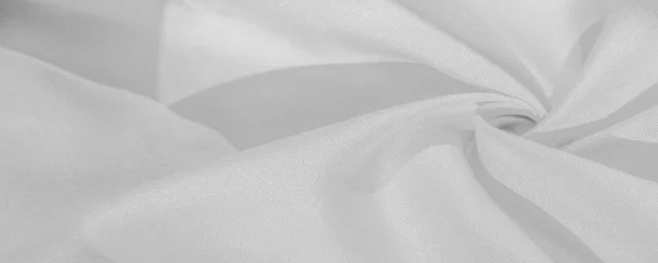 白い絹の生地 滑らかなサテン生地 テクスチャ パターン — ストック写真