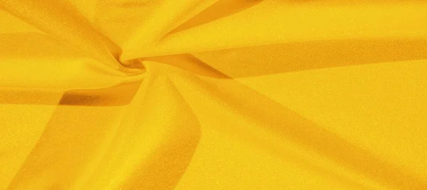 Κίτρινο Μετάξι Λείο Κομψό Κίτρινο Πολυτελές Μεταξωτό Ύφασμα Μπορεί Χρησιμοποιηθεί — Φωτογραφία Αρχείου