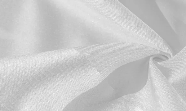 Шелк Белый Белая Сатиновая Текстура Серебристый Цвет Шелковая Панорама Фон — стоковое фото