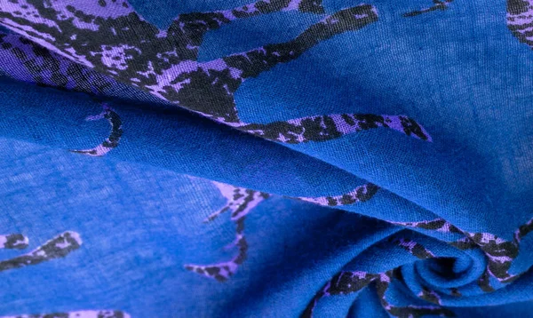 Textuur Achtergrond Patroon Decor Art Nouveau Textiel Kunst Design Blauwe — Stockfoto