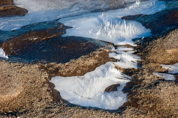 Consistenza Della Sabbia Sabbia Nella Natura Selvaggia — Foto Stock