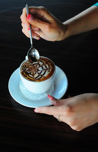 Cappuccino, coffee, — Stock Photo, Image