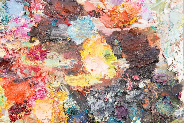 The texture of the artist's palette — Stock Photo, Image