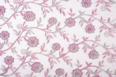 doku dantel. iyi bir açık kumaş, pamuk veya ipek, genellikle birini döngü, büküm veya desenleri iplik örgü tarafından yapılan ve özellikle hazır giyim süsleme için kullanılan.