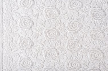 Kumaş üzerine dantel doku