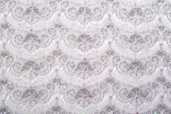 Lace texture on fabric — Stock Photo, Image