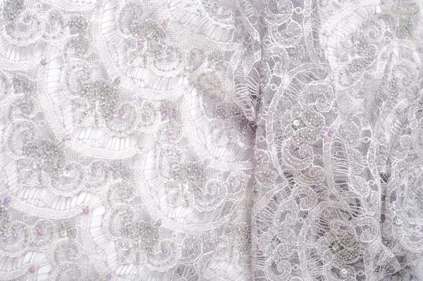 Lace texture on fabric — Stock Photo, Image