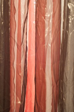 Pembe kahverengi şeffaf kumaş. doku. Stüdyo fotoğrafı