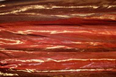 Pembe kahverengi şeffaf kumaş. doku. bornoz. Stüdyo fotoğrafı