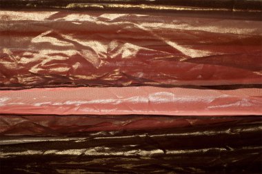 Pembe kahverengi şeffaf kumaş. doku. bornoz. Stüdyo fotoğrafı