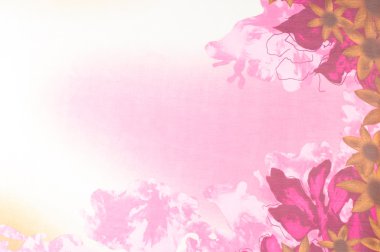 Pembe kumaş çiçek işlemeli. doku