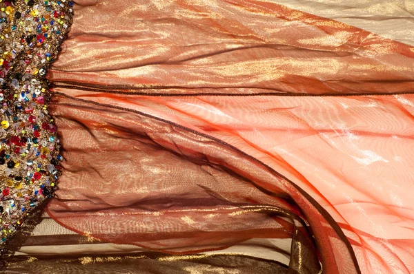 Розово Коричневая Прозрачная Ткань Текстура Халат Фото Сделано Студии — стоковое фото
