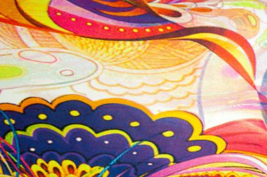 Sarı, mavi, Mavi desenli kumaş renkleri soyutlama,