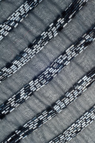 Fabric Color black with beads.  texture. — Stock Photo, Image