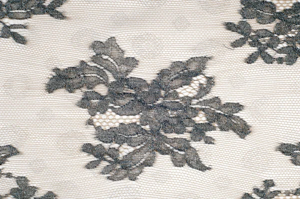 Koronki na czarno-białe tkaniny — Zdjęcie stockowe