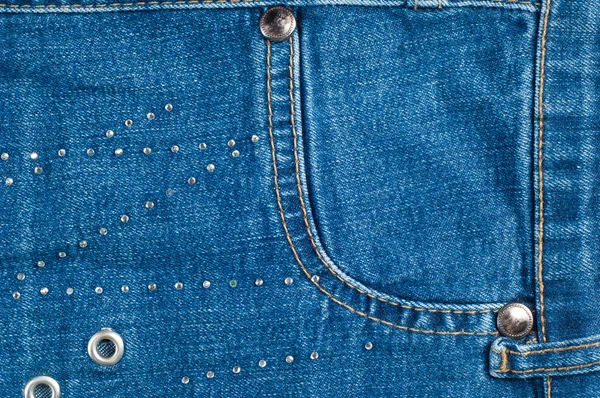 Tissue, textile, cloth, fabric, material, texture. blue jeans fabric — Stock Photo, Image