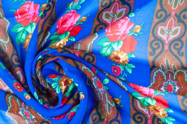 织物丝绸的自然纹理 有光泽的纤维由蚕做茧和收集 使线程和织物 — 图库照片