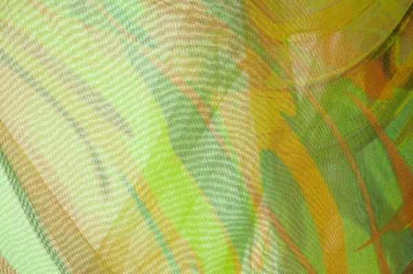 Textura Tecido Verde Amarelo Vermelho Vestido Baile Estúdio Fotografia — Fotografia de Stock