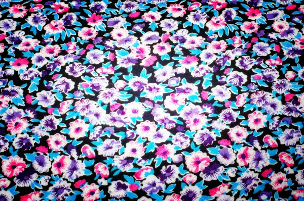 Texture Cotton Fabric Small Flowers Photography Studio — Stock Photo, Image