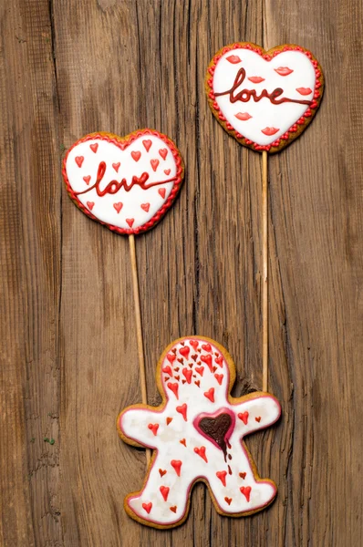 Galletas San Valentín Estudio Fotografía — Foto de Stock