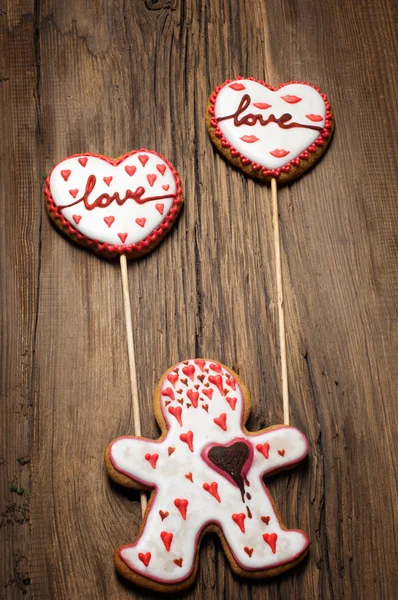 Biscoitos Dia dos Namorados — Fotografia de Stock