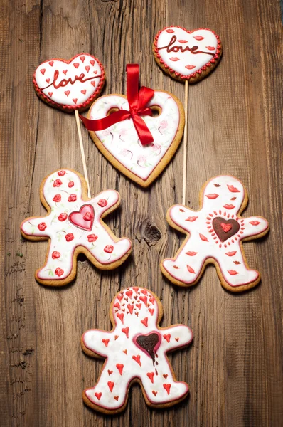 Galletas San Valentín Estudio Fotografía — Foto de Stock