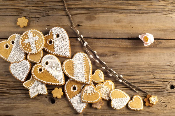 Πασχαλινά Κουλουράκια Κουλουράκι Μπισκότο Μπισκότα Τύχης Κουλούρια Βούτυρο — Φωτογραφία Αρχείου