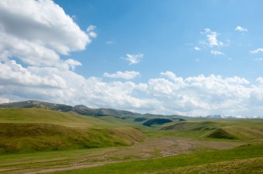 dağ, dağ, tepe. Kazakistan. Tien Shan. Takma Yaylası