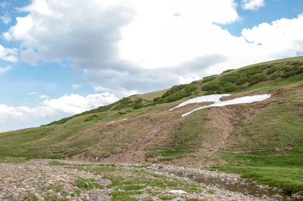 언덕입니다 카자흐스탄 Tien Shan입니다 조립품 — 스톡 사진