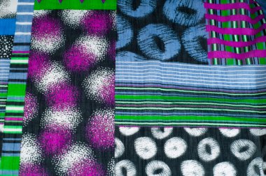 Kumaş ipek dokulu ve geometrik şekiller