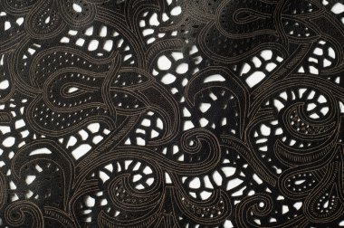 Bir kırık kırmızı dantel modeli ile cilt dokusunu