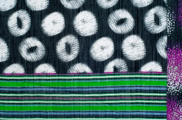 Textura de seda de tecido com formas geométricas — Fotografia de Stock