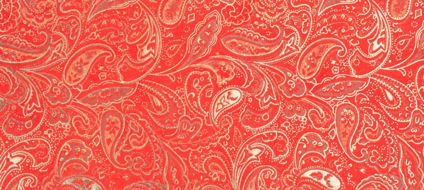 Skin texture red with gold pattern — Stock Photo, Image