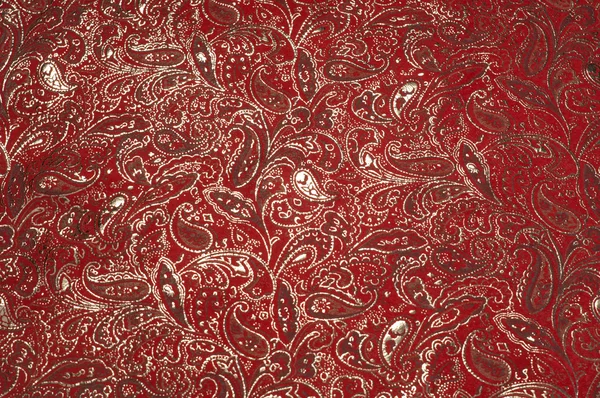 Skin texture red with gold pattern — Stock Photo, Image