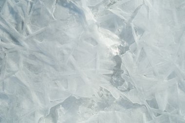 doku. buz. Donmuş buz Nehri üzerinde.