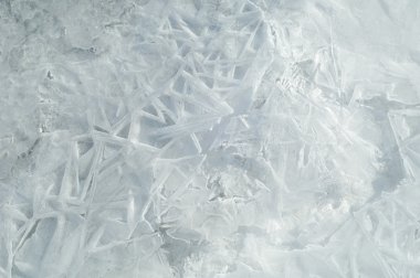 doku. buz. Donmuş buz Nehri üzerinde.