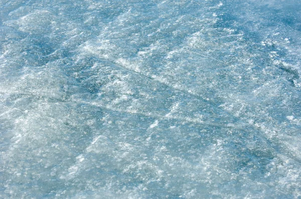 Consistenza Ghiaccio Ghiaccio Congelato Sul Fiume — Foto Stock