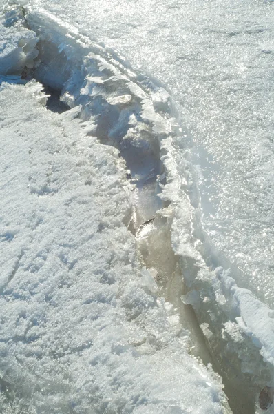 Textura Hielo Hielo Congelado Río —  Fotos de Stock