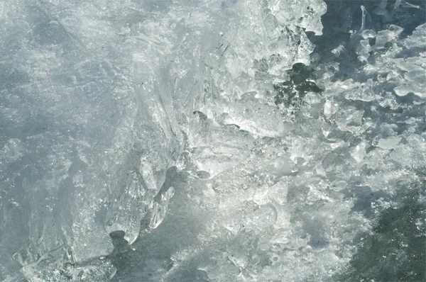 Textura Hielo Hielo Congelado Río — Foto de Stock