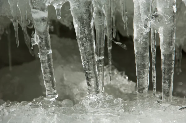 Textura Hielo Hielo Congelado Río —  Fotos de Stock